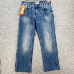 Bullhead Rincon Jeans Mens 32 X 34 Blue Denim Straight Leg Cotton Distressed
